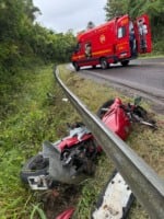 Motociclista sofre escoriações após perder o controle da moto em Bento Gonçalves