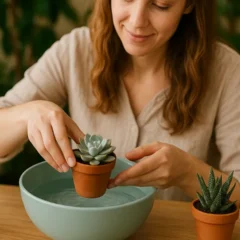 rega por imersão para deixar suas suculentas sempre saudáveis