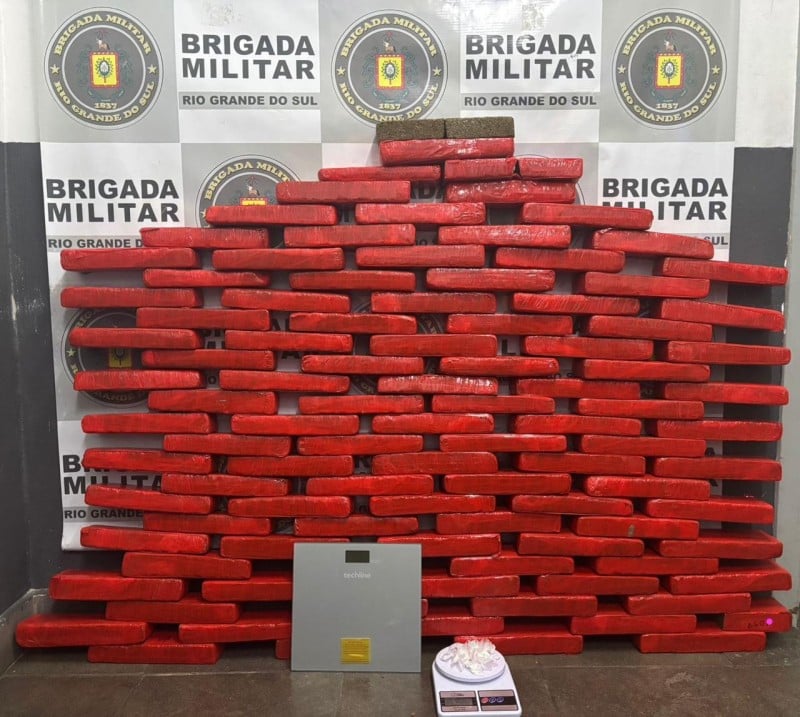 Brigada Militar registra aumento de 150% nas apreensões de drogas no RS em 2025