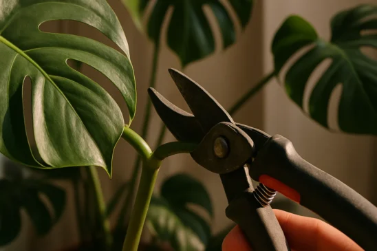 3 técnicas de poda lunar na costela-de-adão que aceleram o crescimento