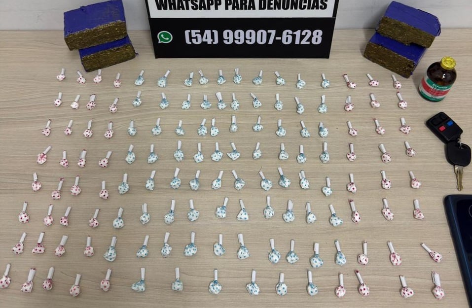 Homem é preso com 134 porções de cocaína no bairro Borgo, em Bento Gonçalves