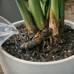 A rotina errada de rega da zamioculca respons&aacute;vel por apodrecer ra&iacute;zes