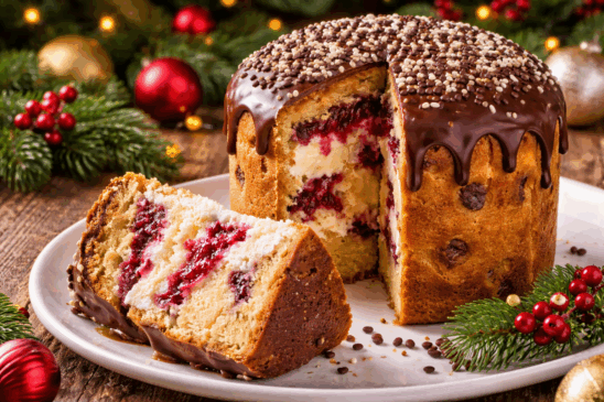 Cozinha Viva: Panetone de sorvete com chocolate  