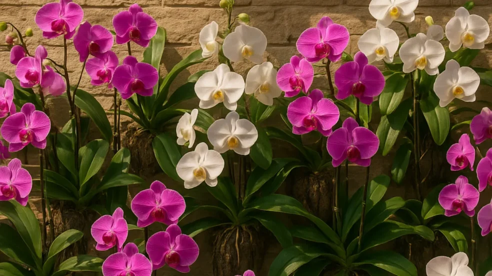 Como transformar qualquer parede simples em um painel de orquídeas floridov Como transformar qualquer parede simples em um painel de orquídeas floridov