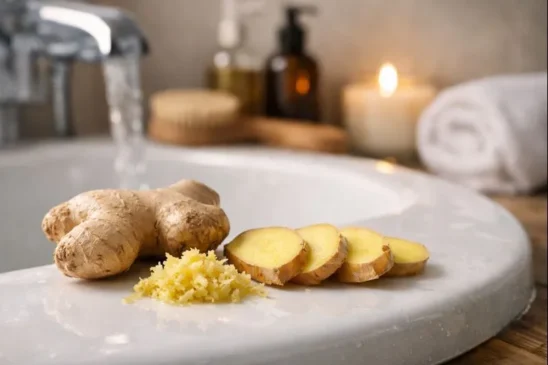 Conheça o truque com gengibre na hora do banho que promete melhorar a circulação