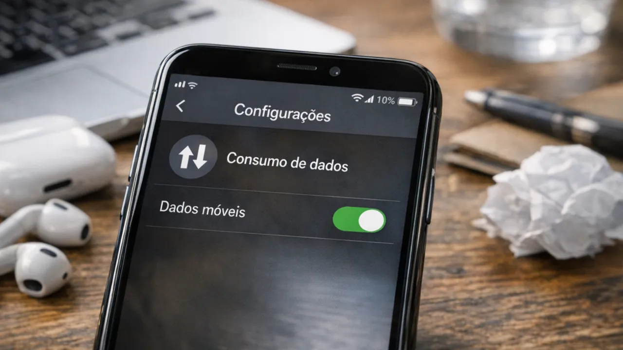 Consumo de dados continua mesmo com o celular parado por causa de uma opção ativa