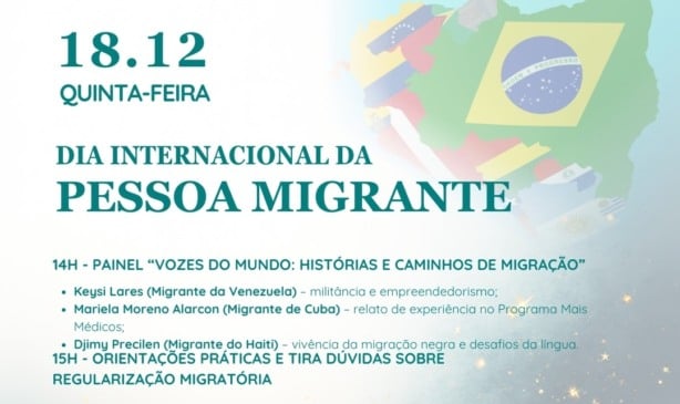 Evento celebra Dia Internacional da Pessoa Migrante nesta quinta-feira (18) em Caxias do Sul