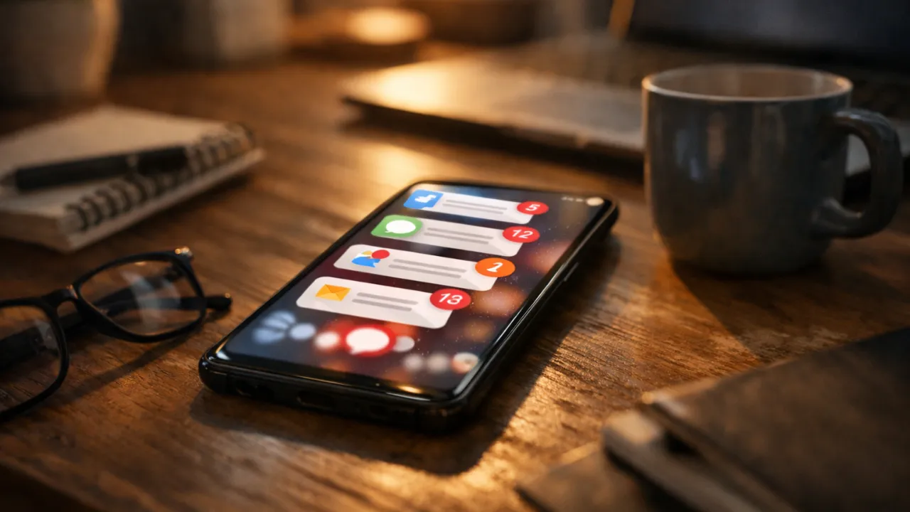 Notificações constantes no celular alimentam cansaço mental mais rápido do que parece. Veja como gerenciar