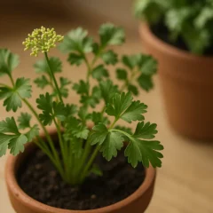 Veja como a rega irregular faz a salsinha florescer antes da hora e perder sabor