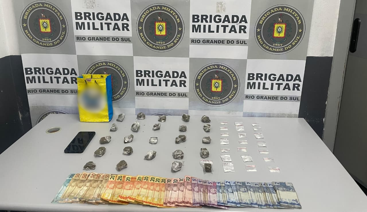 Homem é preso em flagrante com drogas e dinheiro em Caxias do Sul