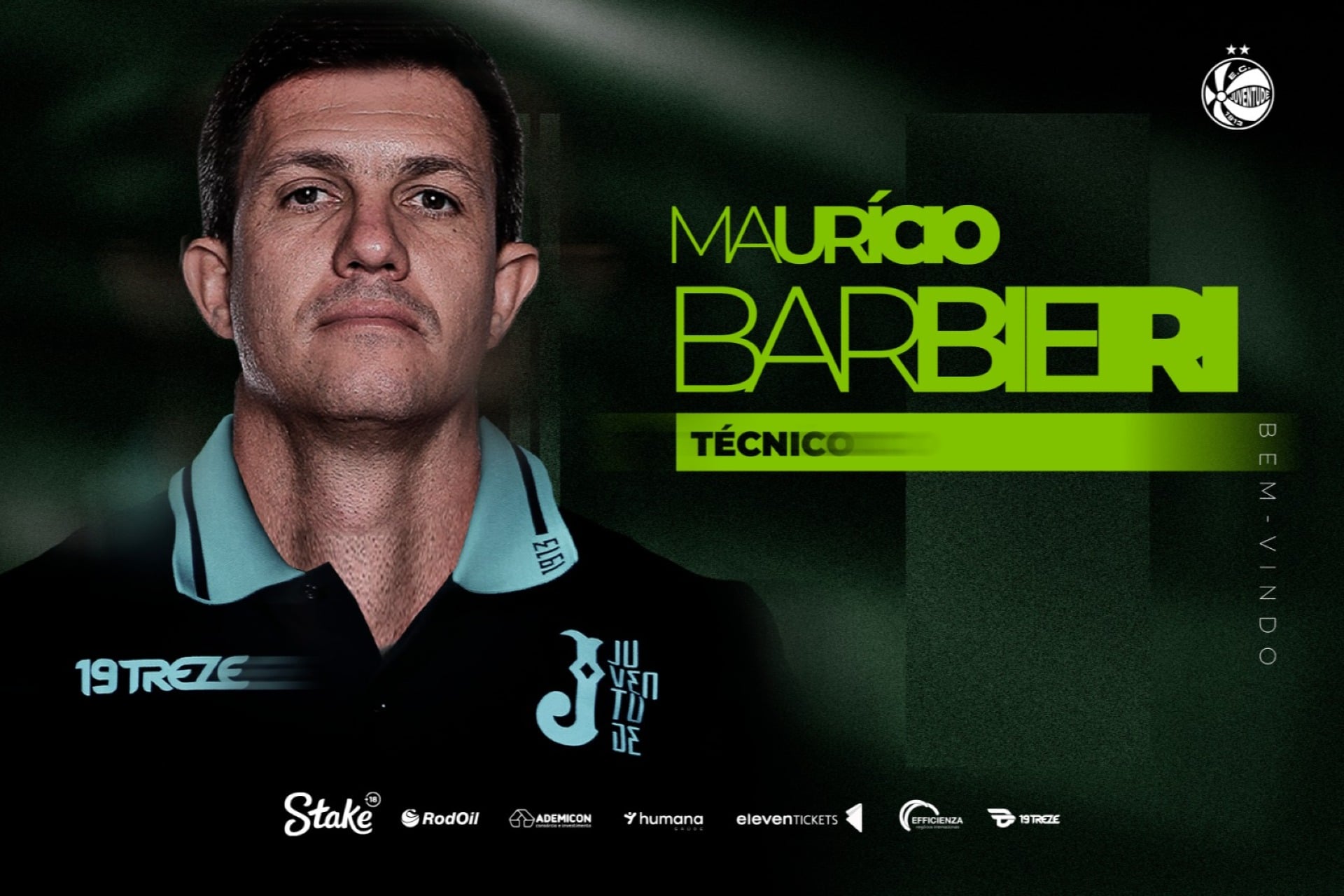 Juventude anuncia Maurício Barbieri como novo técnico para 2026