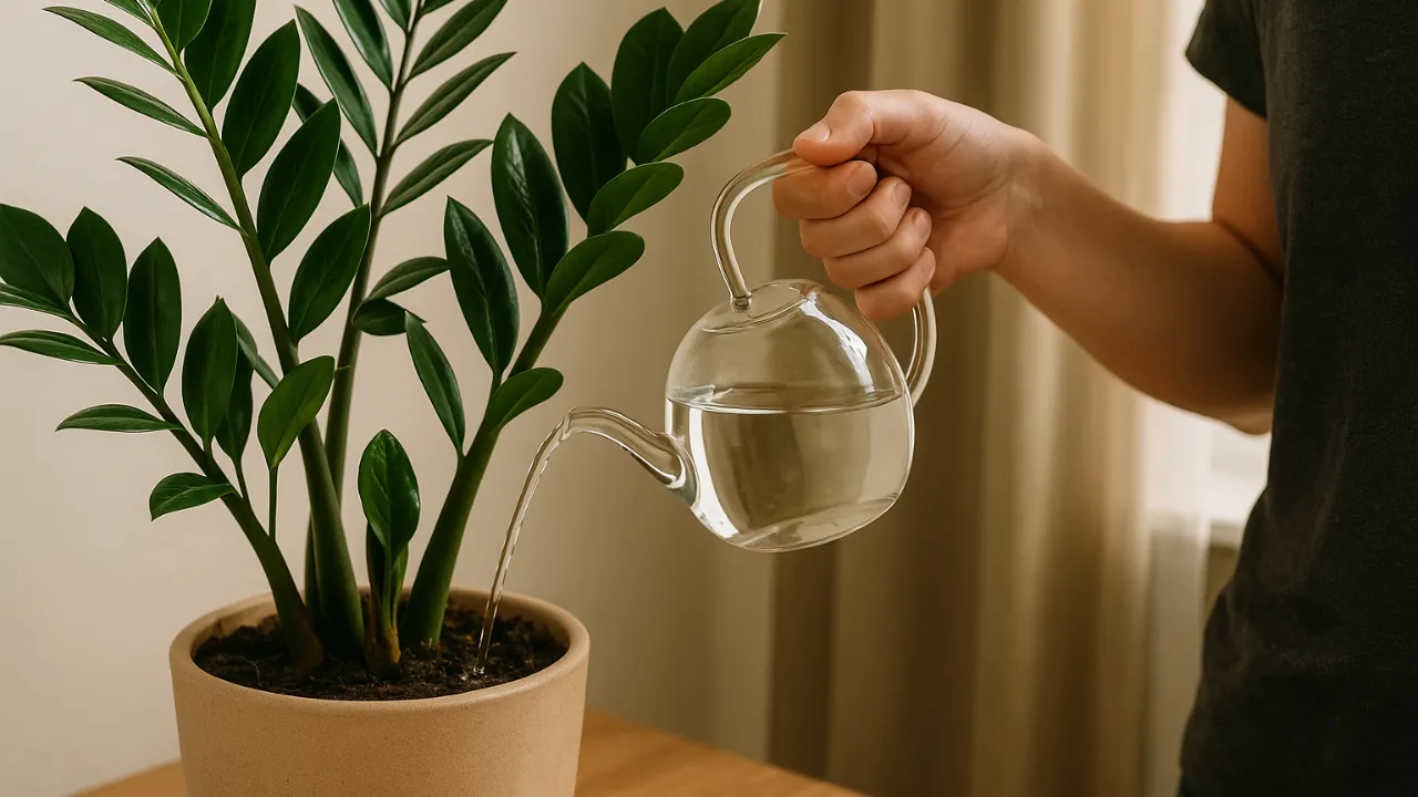 zamioculca saiba qual é o melhor horário para regar sua planta e como fazer o teste do dedo