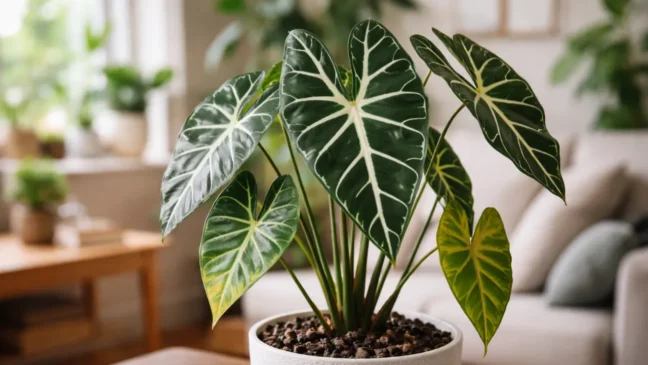 3 dias de excesso de água podem causar colapso na alocasia-polly