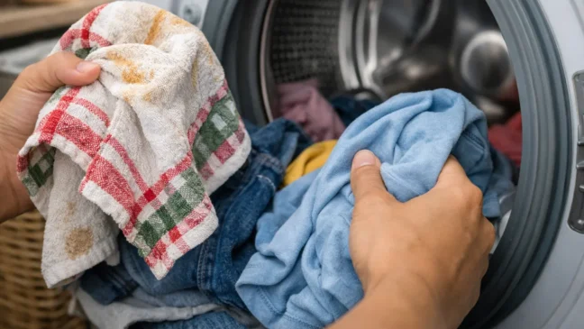 4 motivos que explicam por que lavar panos de prato junto com roupas pode comprometer o resultado final