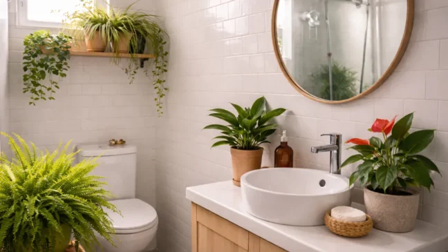 7 plantas para banheiros úmidos e com pouca luz