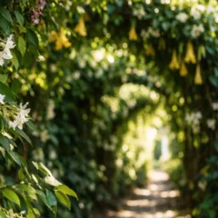 9 plantas trepadeiras perfumadas que criam t&uacute;neis verdes sem obras