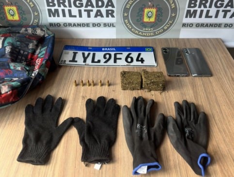Brigada Militar intercepta carro ligado a crime e prende dupla com munição em Bento Gonçalves