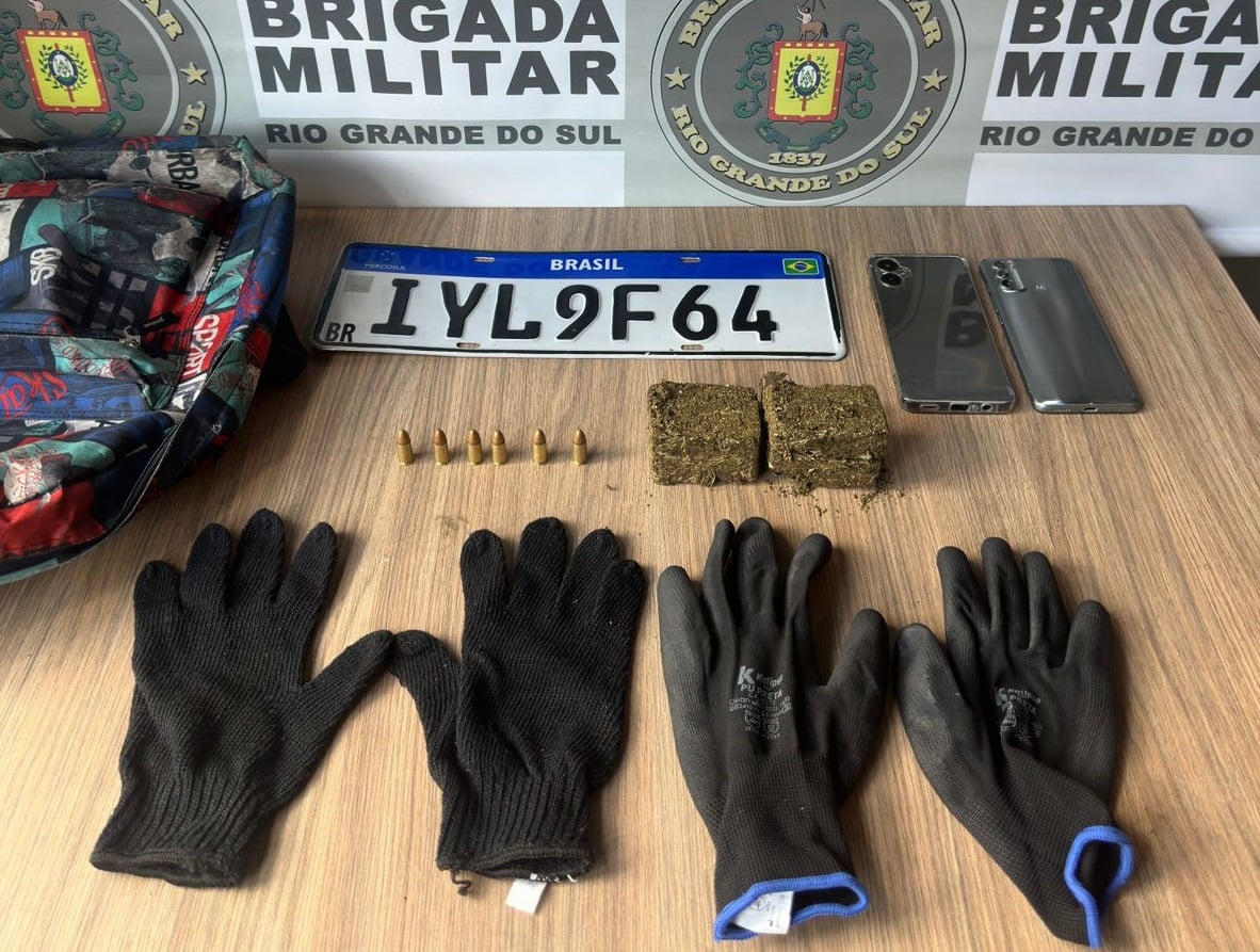 Brigada Militar intercepta carro ligado a crime e prende dupla com munição em Bento Gonçalves