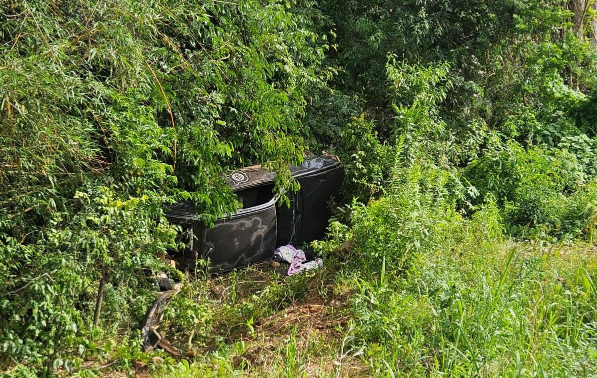 Saída de pista deixa uma pessoa ferida entre Monte Belo do Sul e Santa Tereza