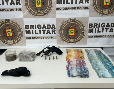 Brigada Militar prende homem por tráfico e porte ilegal de arma em São Marcos