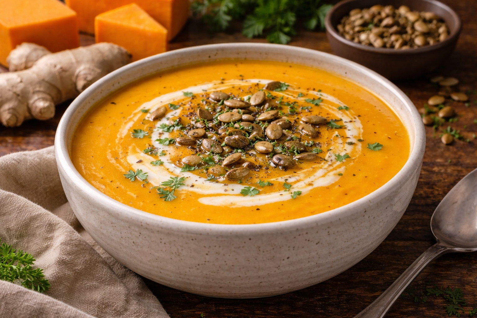 Cozinha Viva: Sopa de abóbora com gengibre