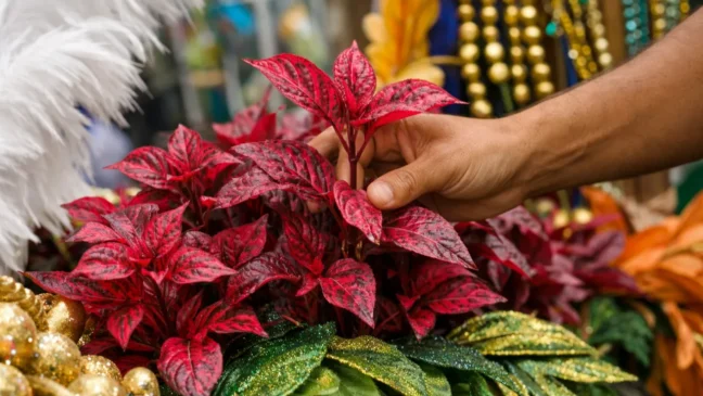 Iresine “Carnaval” a folhagem vermelha que pode ser usada em alegorias