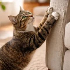 O que fazer se o gato come&ccedil;a a arranhar m&oacute;veis que nunca arranhou antes