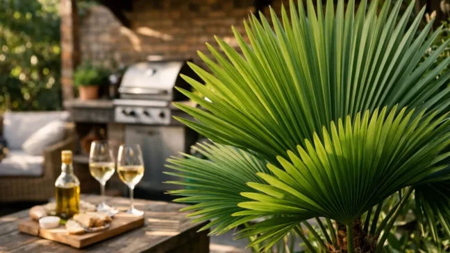 Palmeira-leque 5 usos em áreas gourmet que melhoram o bem-estar