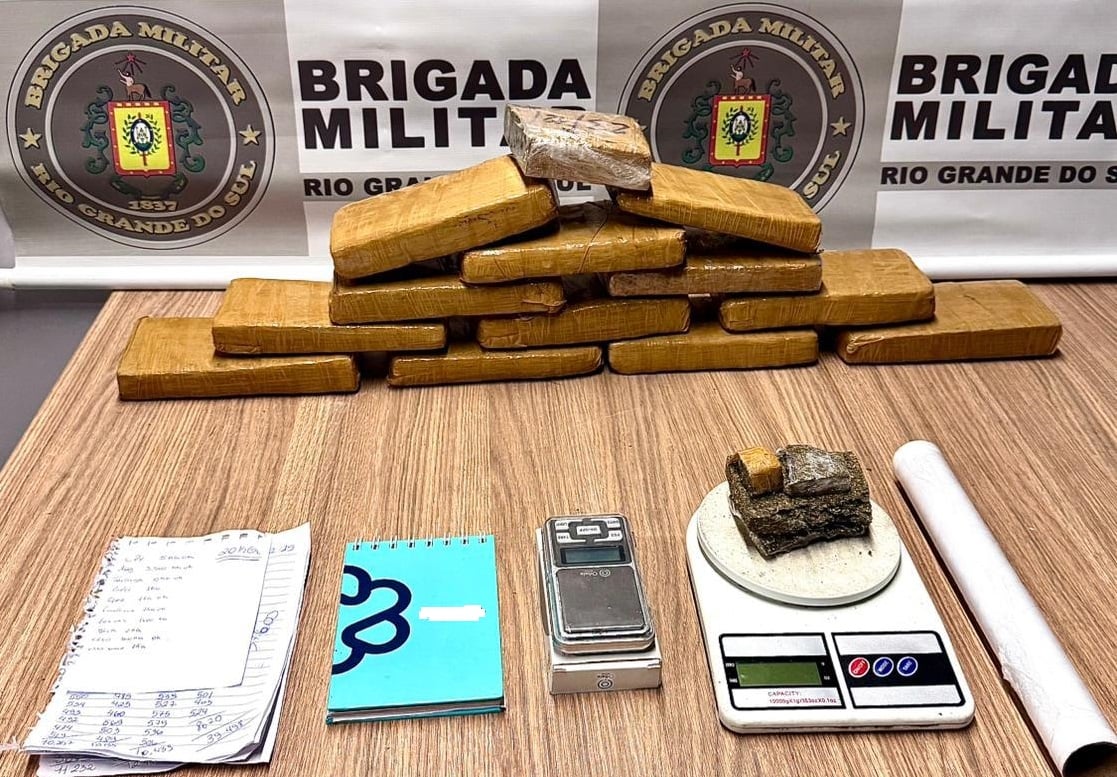 Homem é preso com 6,5 quilos de maconha em Bento Gonçalves