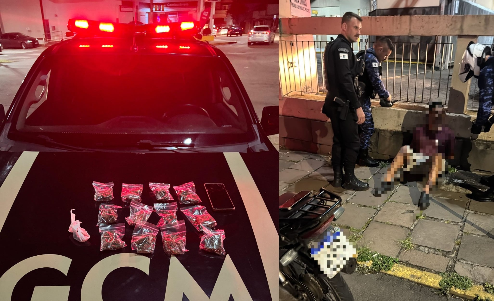 GCM prende homem por tráfico durante operação de trânsito no Centro de Bento Gonçalves