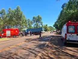 O fato ocorreu nas proximidades do distrito de Chorão, perto do trevo de acesso à Ervateira Douradinha. (Foto: Reprodução)