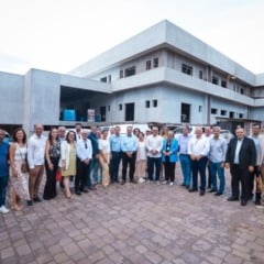 Visita &agrave;s obras do pronto atendimento ocorreu ap&oacute;s ato para assinatura pela secret&aacute;ria