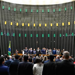 Plen&aacute;rio da C&acirc;mara dos Deputados durante sess&atilde;o solene destinada a inaugurar a 4&ordf; Sess&atilde;o Legislativa Ordin&aacute;ria da 57&ordf; Legislatura. Foto: Marcos Oliveira/Ag&ecirc;ncia Senado
