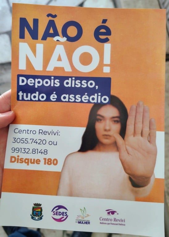 Bento Gon&ccedil;alves realiza blitz de conscientiza&ccedil;&atilde;o contra o ass&eacute;dio no Carnaval
