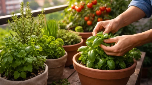 4 passos para criar uma mini horta com ervas aromáticas e tomate cereja