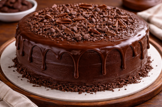 Cozinha Viva: Bolo de chocolate com cobertura de ganache