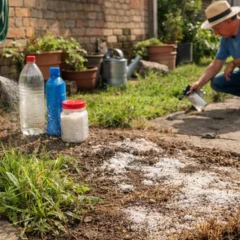 Mata-mato caseiro com vinagre, sal e detergente