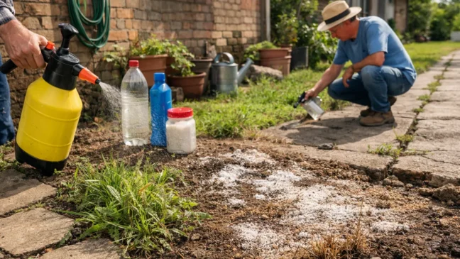 Mata-mato caseiro com vinagre, sal e detergente