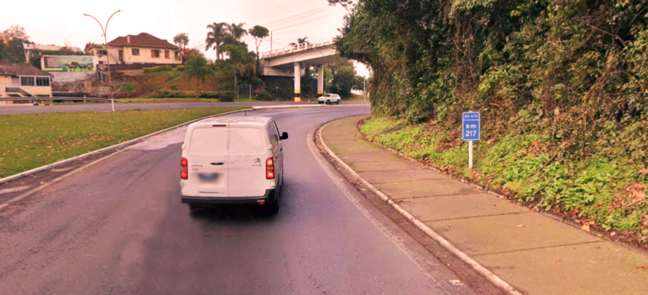 Foto: KM 217 da BR-470 / Reprodução.