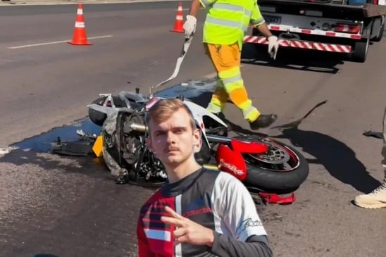 A gravidade do impacto fez com que o jovem falecesse antes de receber os primeiros socorros. (Foto: Reprodução)