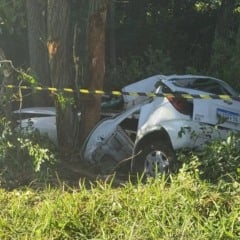 O fato ocorreu por volta das 04h06min, no quil&ocirc;metro 94 da ERS-040, rodovia que liga a Regi&atilde;o Metropolitana ao Litoral Norte ga&uacute;cho. (Foto: Renato Dias / Correio do Imb&eacute;)